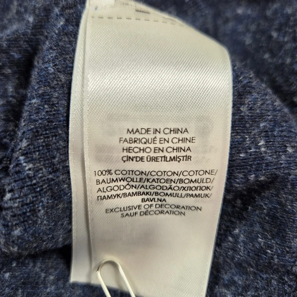 Polo Ralph Lauren Mens XL Blue Heather Cotton Crewneck Sweater Pullover Pony